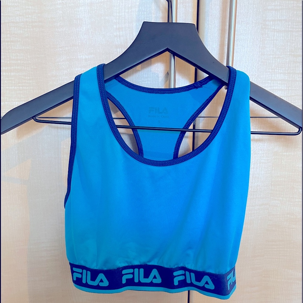Small Blue Fila Sports bra